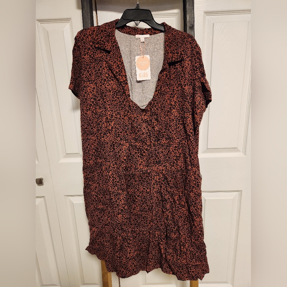 2 Piece Leopard Print Dress